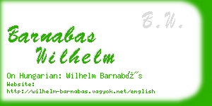 barnabas wilhelm business card